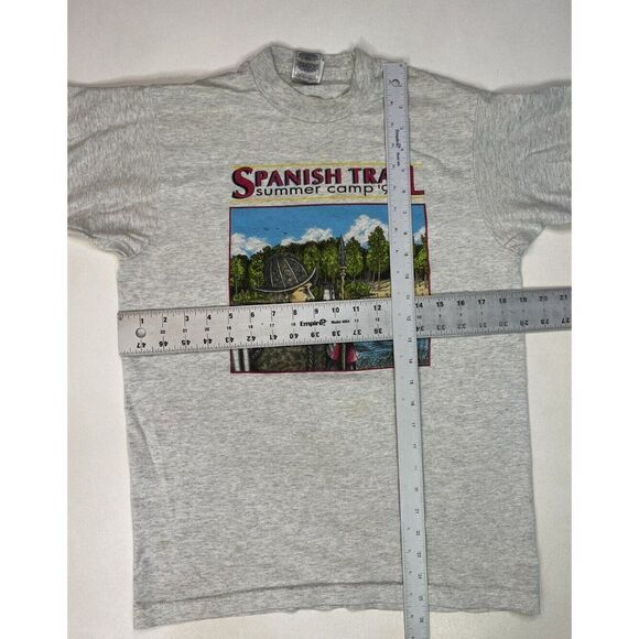 VINTAGE Spanish Trail Summer Camp 1996 T-shirt Women Medium 90s Single Stitch - Picture 10 of 10